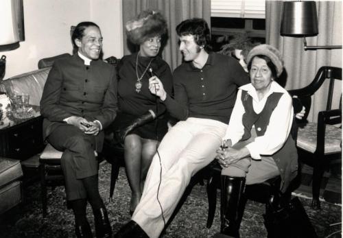 5]  1969 @ BES with guests- Black Hollywood pioneers- filmakers, writers, actors.   1 man, 2 women]
